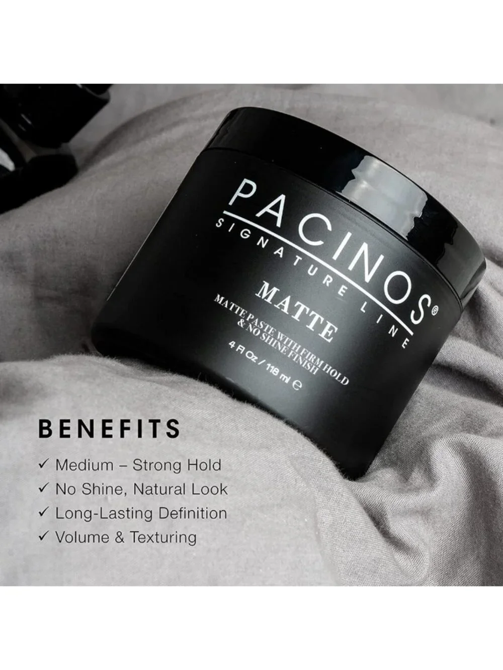 Matte Hair Paste for Firm Hold & No Shine - Sculpting Wax for All Hair Types, 4